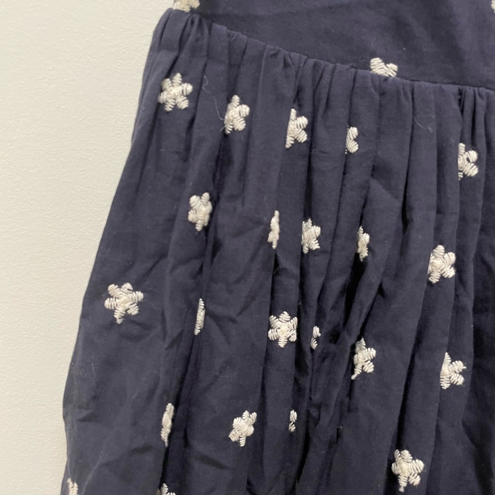 En Saison Navy Blue Star Midi Dress with White Embroidered Hem - Picture 10 of 12